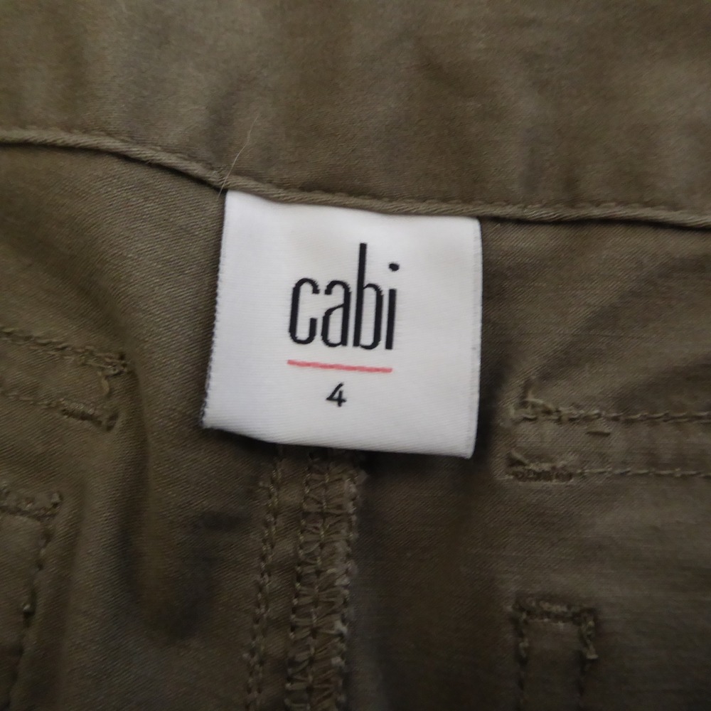 Cabi Women Scout Cargo Trouser Pants Style 3199 Green Cotton Stretch Size 4 - Picture 7 of 9